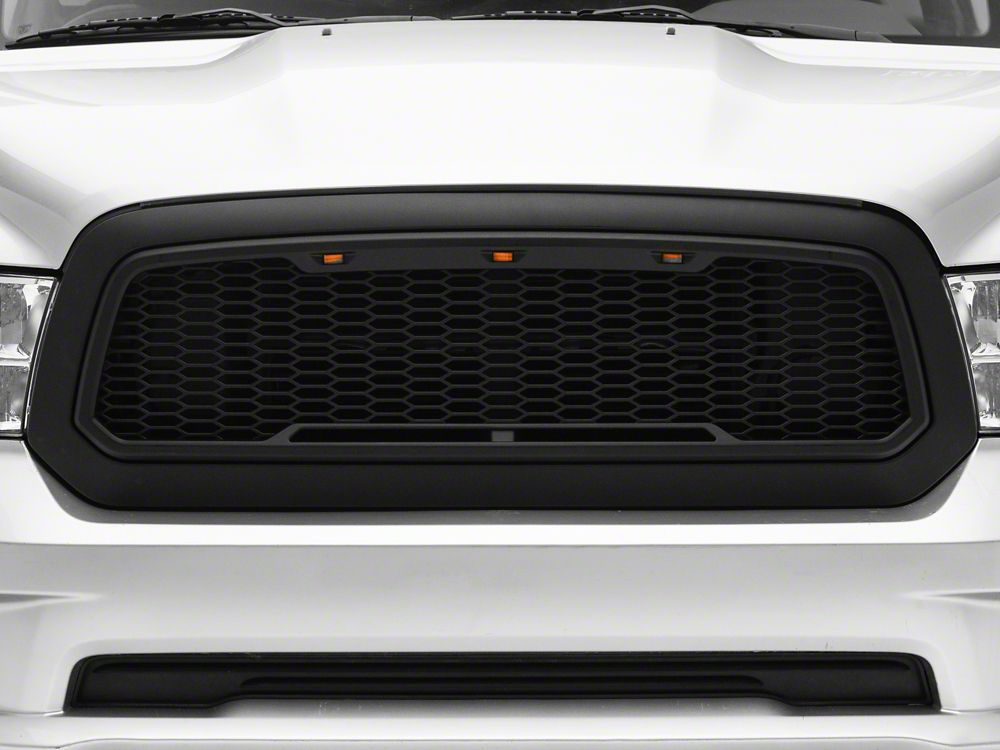 RedRock Baja Upper Replacement Grille; Matte Black (13-18 RAM 1500, Excluding Rebel)