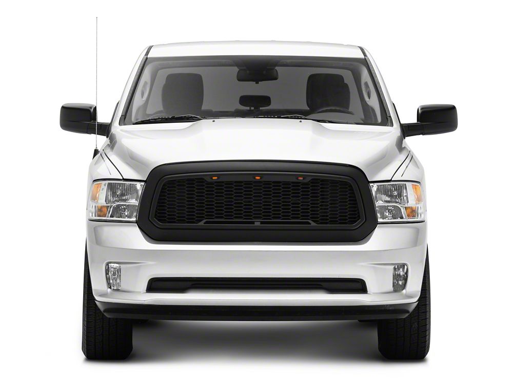 RedRock Baja Upper Replacement Grille; Matte Black (13-18 RAM 1500, Excluding Rebel)
