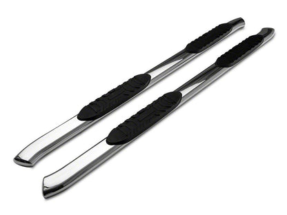 RedRock 5-Inch Oval Bent End Side Step Bars; Stainless Steel (19-25 RAM 1500 Crew Cab)