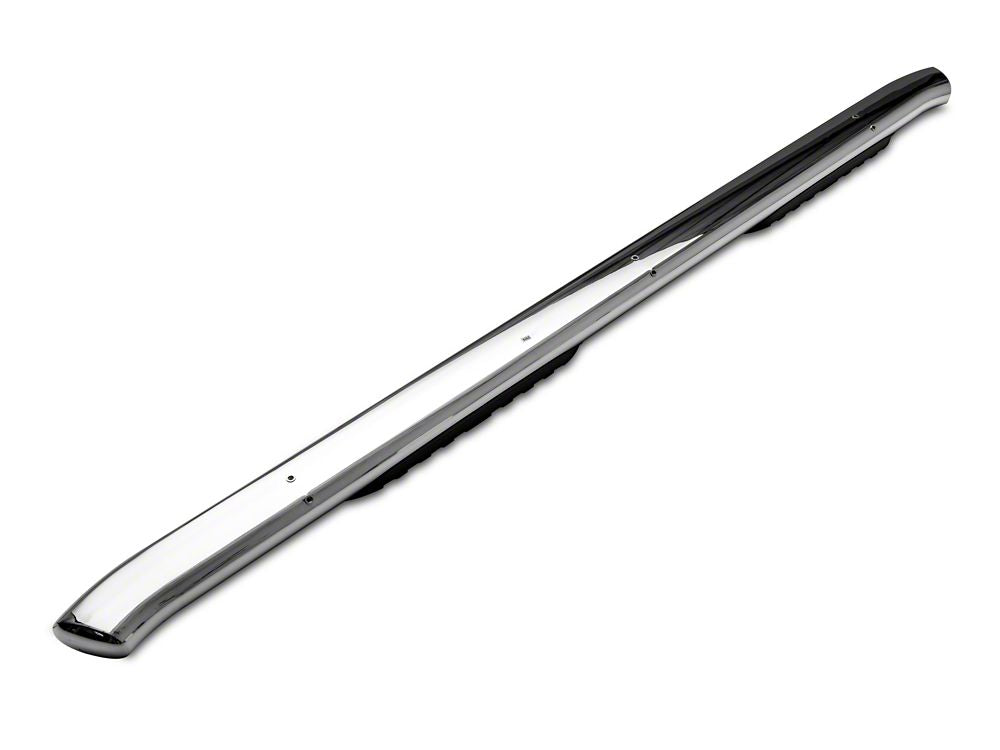RedRock 5-Inch Oval Bent End Side Step Bars; Stainless Steel (19-25 RAM 1500 Crew Cab)