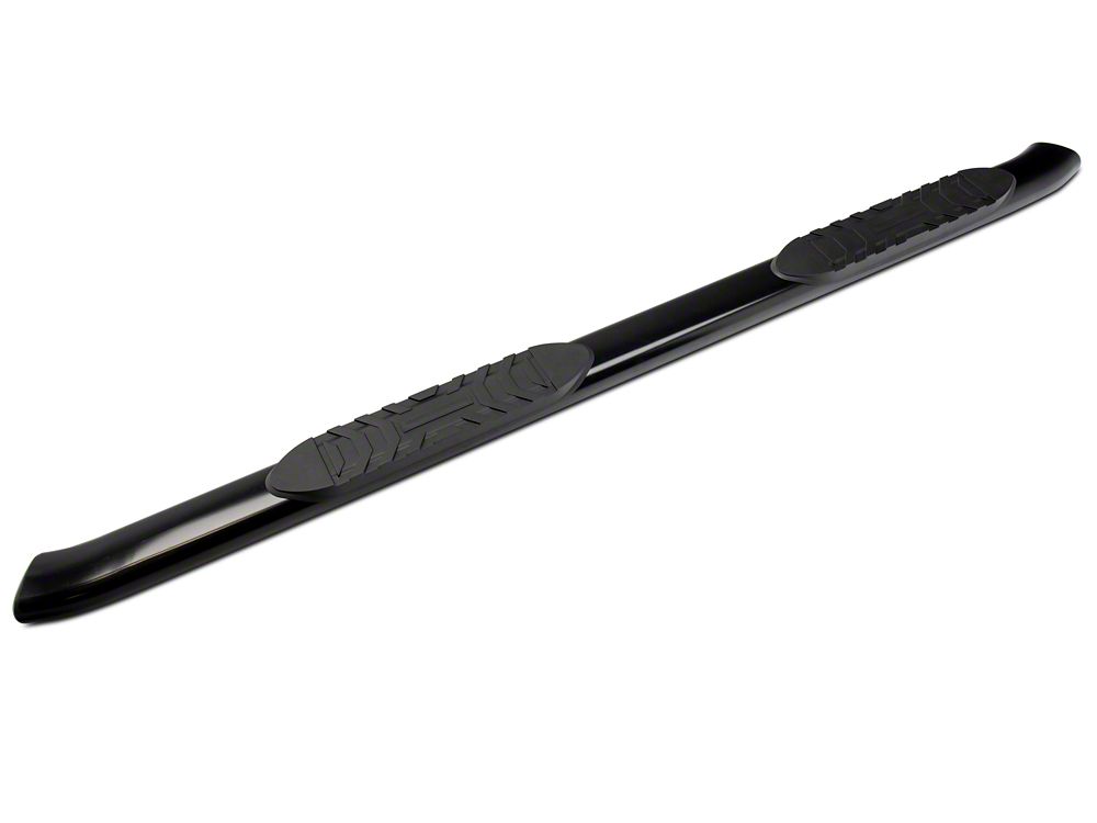 RedRock 5-Inch Oval Bent End Side Step Bars; Black (19-25 RAM 1500 Crew Cab)