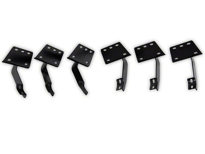 RedRock 5-Inch Oval Bent End Side Step Bars; Black (19-25 RAM 1500 Crew Cab)