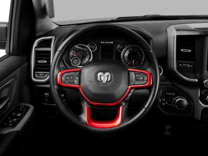 RedRock Steering Wheel Trim; Red (19-25 RAM 1500)