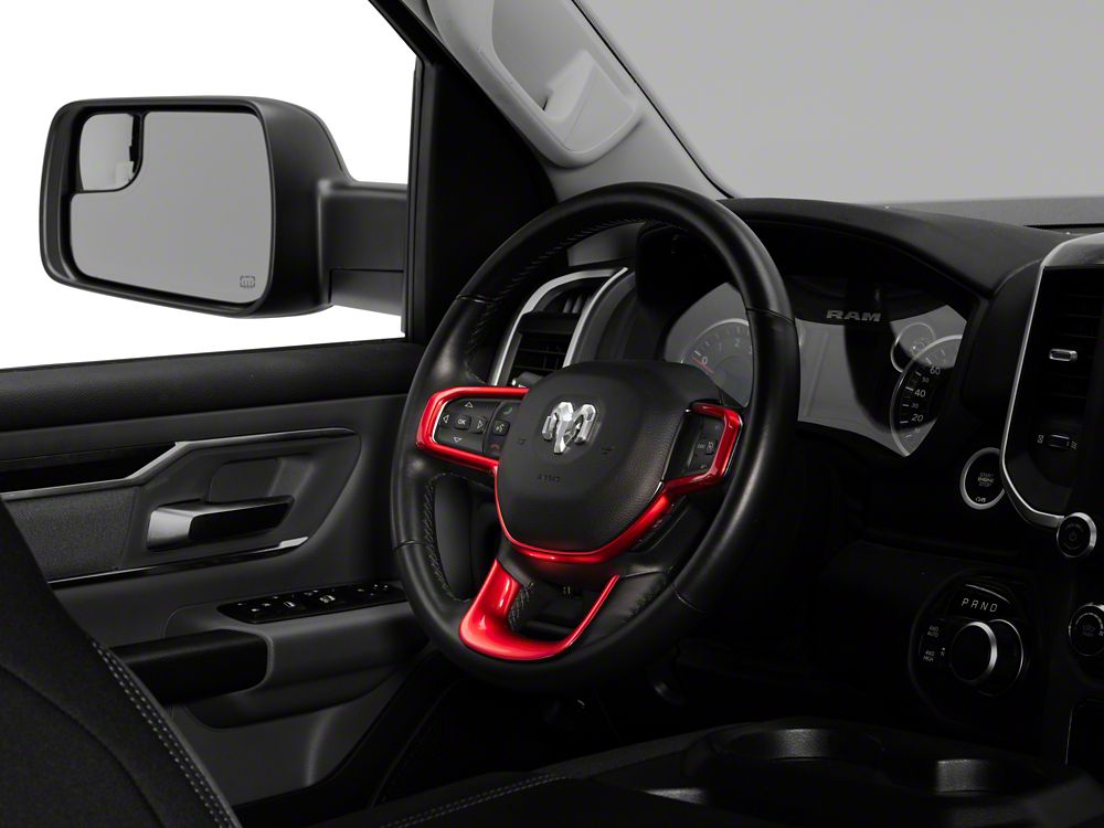 RedRock Steering Wheel Trim; Red (19-25 RAM 1500)