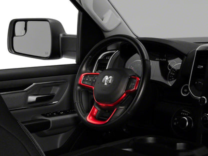RedRock Steering Wheel Trim; Red (19-25 RAM 1500)