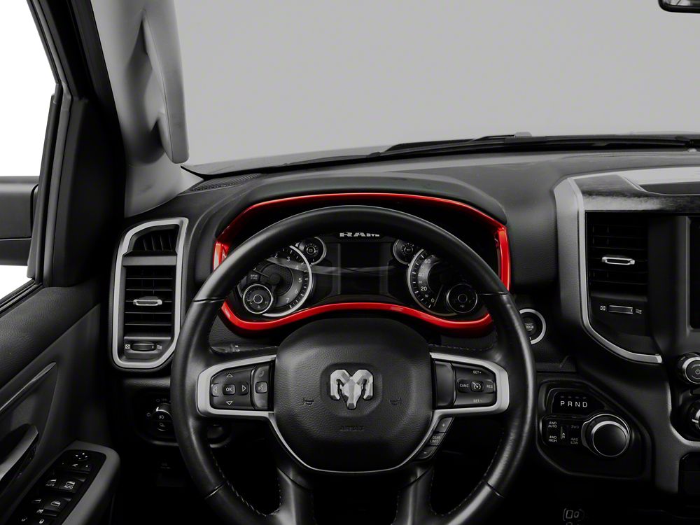 RedRock Gauge Cluster Trim; Red (19-25 RAM 1500)