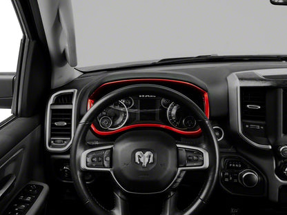 RedRock Gauge Cluster Trim; Red (19-25 RAM 1500)