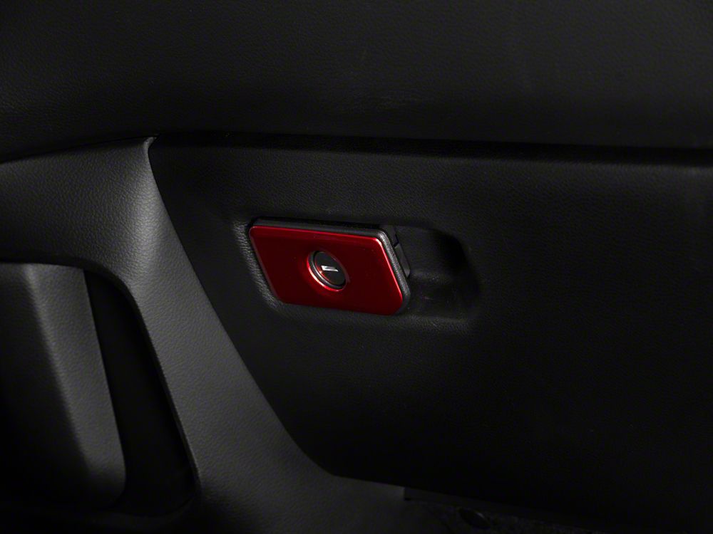 RedRock Glove Box Handle Trim; Red (19-25 RAM 1500)
