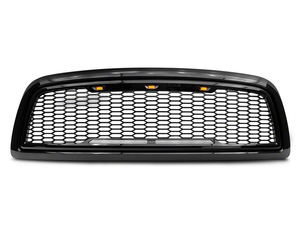 RedRock Baja Upper Replacement Grille; Gloss Black (09-12 RAM 1500)