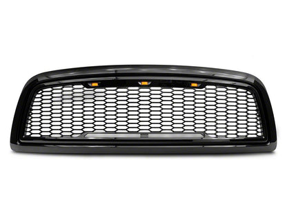 RedRock Baja Upper Replacement Grille; Gloss Black (09-12 RAM 1500)