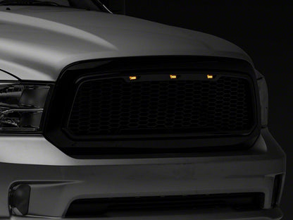 RedRock Baja Upper Replacement Grille; Gloss Black (13-18 RAM 1500, Excluding Rebel)