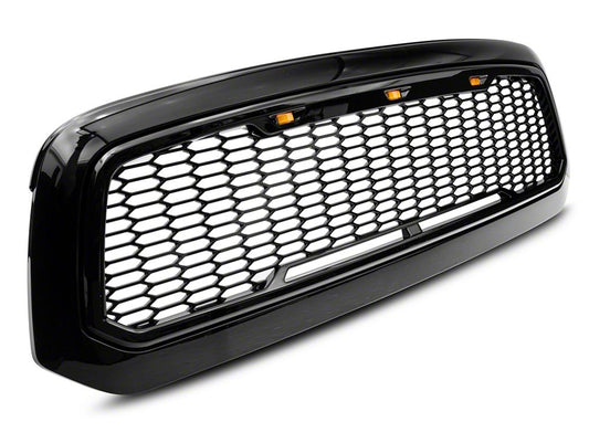 RedRock Baja Upper Replacement Grille; Gloss Black (13-18 RAM 1500, Excluding Rebel)