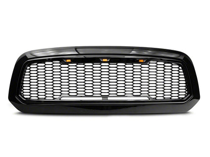 RedRock Baja Upper Replacement Grille; Gloss Black (13-18 RAM 1500, Excluding Rebel)