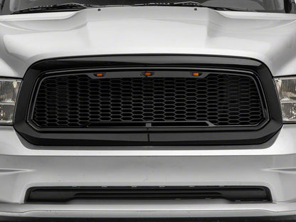RedRock Baja Upper Replacement Grille; Gloss Black (13-18 RAM 1500, Excluding Rebel)