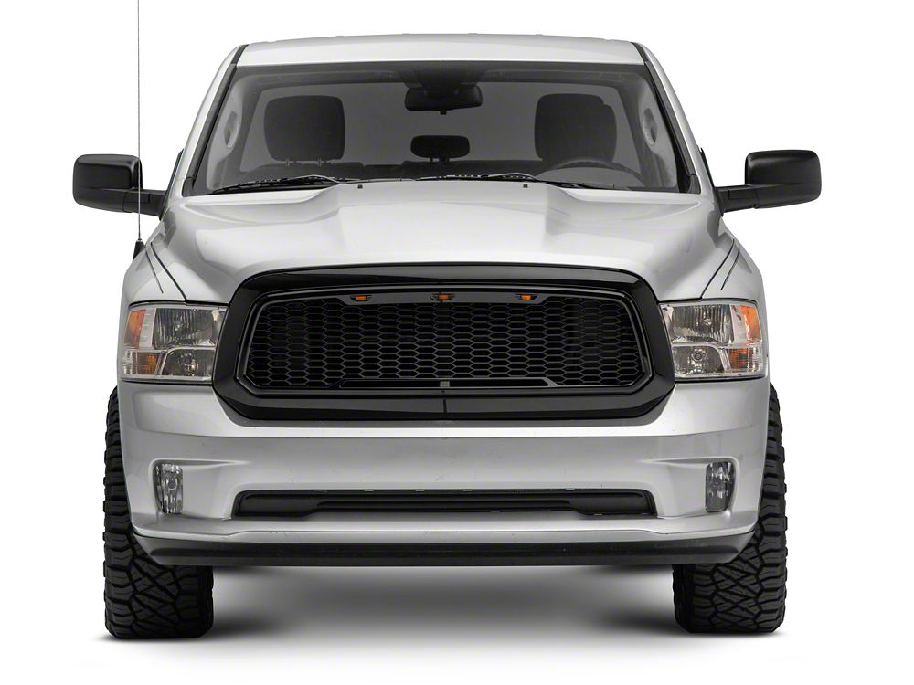 RedRock Baja Upper Replacement Grille; Gloss Black (13-18 RAM 1500, Excluding Rebel)