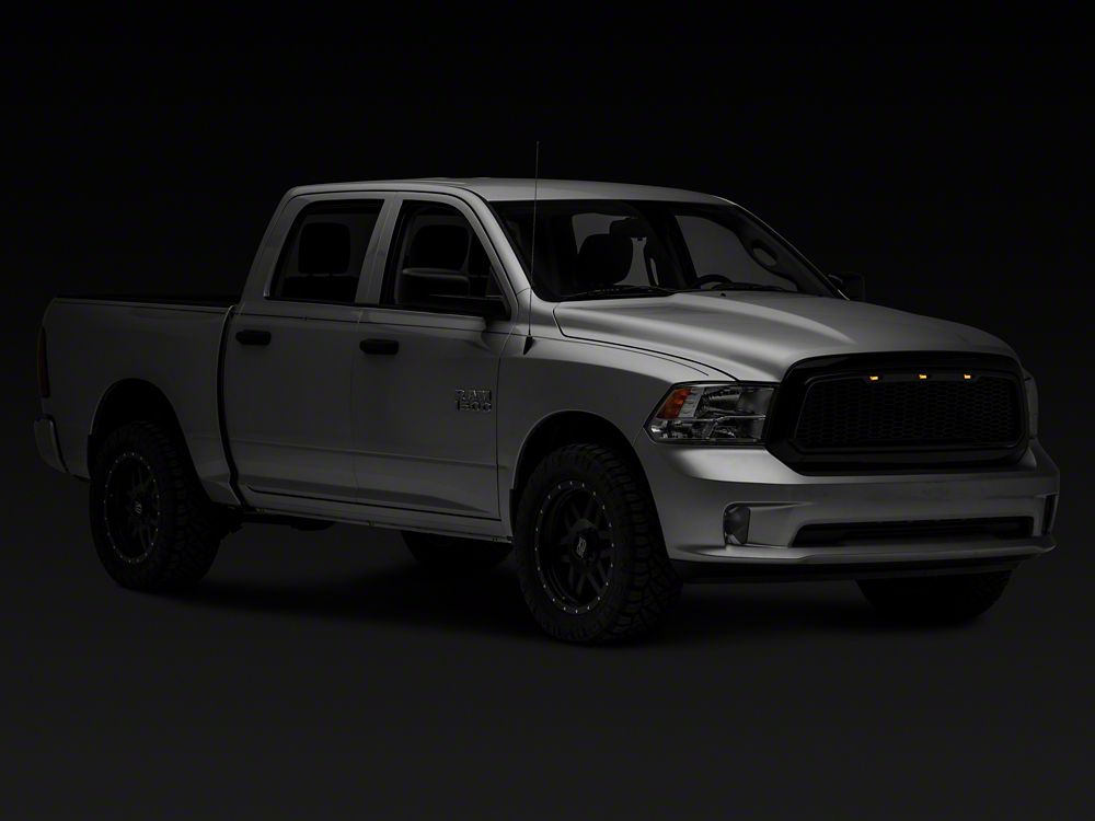 RedRock Baja Upper Replacement Grille; Gloss Black (13-18 RAM 1500, Excluding Rebel)