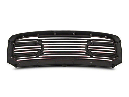 RedRock Big Horn Style Upper Replacement Grille; Black and Red (13-18 RAM 1500, Excluding Rebel)