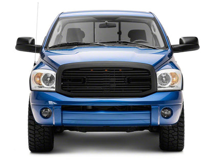RedRock Boss Upper Replacement Grille with LED DRL; Matte Black (06-08 RAM 1500)