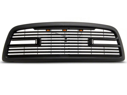 RedRock Boss Upper Replacement Grille with LED DRL; Matte Black (09-12 RAM 1500)