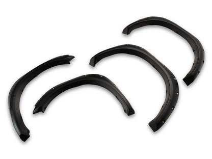 RedRock Pocket Style Fender Flares; Smooth Black (09-18 RAM 1500, Excluding Rebel)