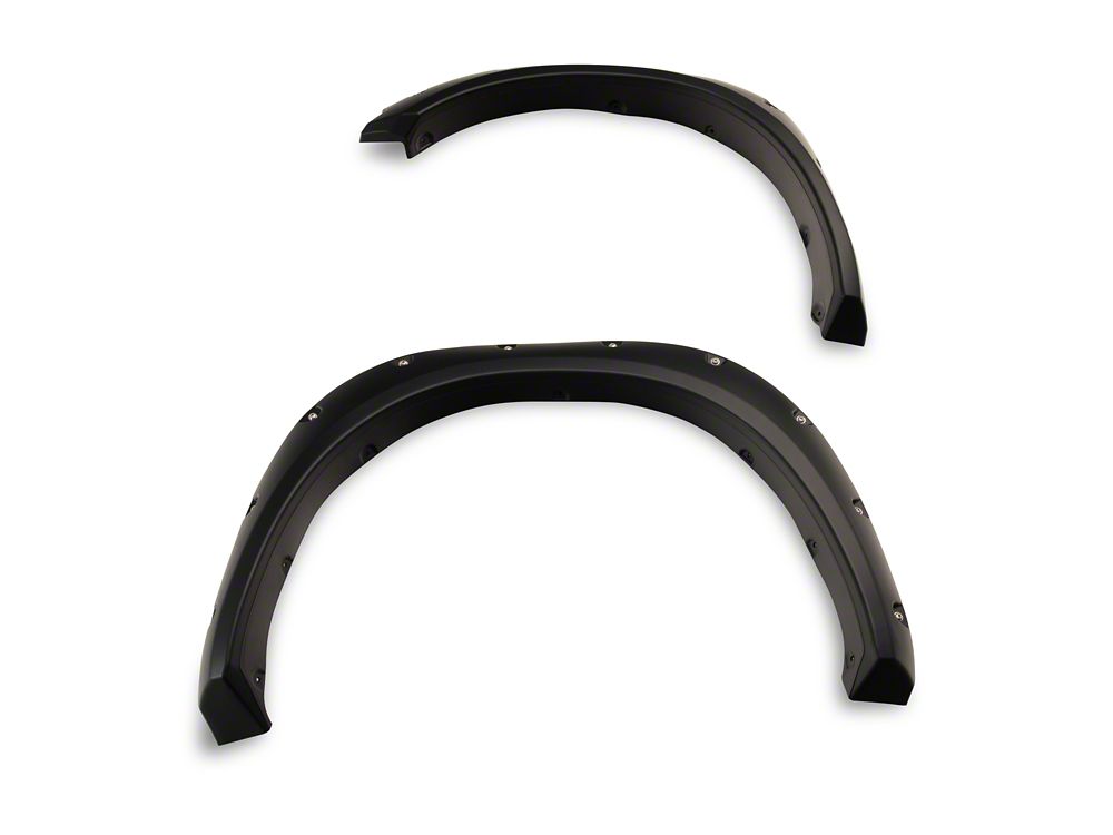 RedRock Pocket Style Fender Flares; Smooth Black (09-18 RAM 1500, Excluding Rebel)