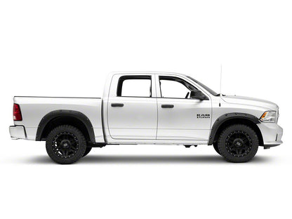 RedRock Pocket Style Fender Flares; Smooth Black (09-18 RAM 1500, Excluding Rebel)