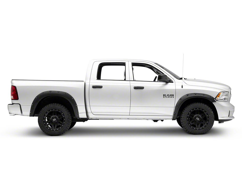 RedRock Pocket Style Fender Flares; Textured Black (09-18 RAM 1500, Excluding Rebel)