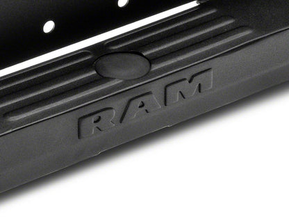 RAM Licensed by RedRock Extreme HD Rear Bumper with RAM Logo; Textured Black (09-18 RAM 1500)
