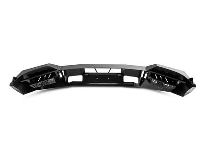 RAM Licensed by RedRock Extreme HD Front Bumper with LED Fog Lights and RAM Logo; Textured Black (13-18 RAM 1500, Excluding Rebel)
