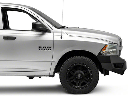 RAM Licensed by RedRock Extreme HD Front Bumper with LED Fog Lights and RAM Logo; Textured Black (13-18 RAM 1500, Excluding Rebel)