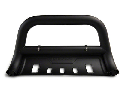 RAM Licensed by RedRock 3.50-Inch Oval Bull Bar with Skid Plate and Ram Logo; Black (09-18 RAM 1500, Excluding Rebel)