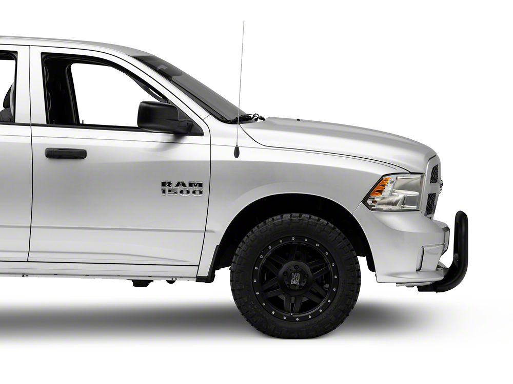 RAM Licensed by RedRock 3.50-Inch Oval Bull Bar with Skid Plate and Ram Logo; Black (09-18 RAM 1500, Excluding Rebel)