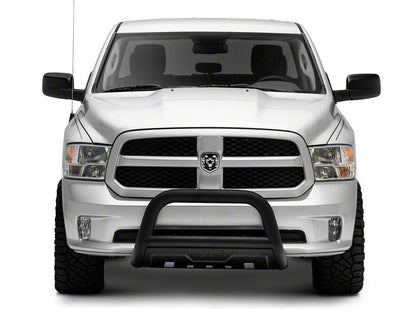 RAM Licensed by RedRock 3.50-Inch Oval Bull Bar with Skid Plate and Ram Logo; Black (09-18 RAM 1500, Excluding Rebel)