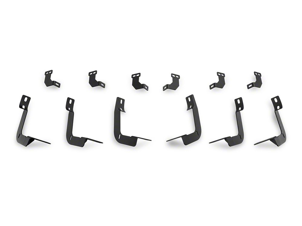 RAM Licensed by RedRock 5-Inch Oval Bent End Side Step Bars with Ram Logo; Textured Black (09-18 RAM 1500 Quad Cab)