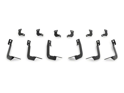 RAM Licensed by RedRock 5-Inch Oval Bent End Side Step Bars with Ram Logo; Textured Black (09-18 RAM 1500 Quad Cab)