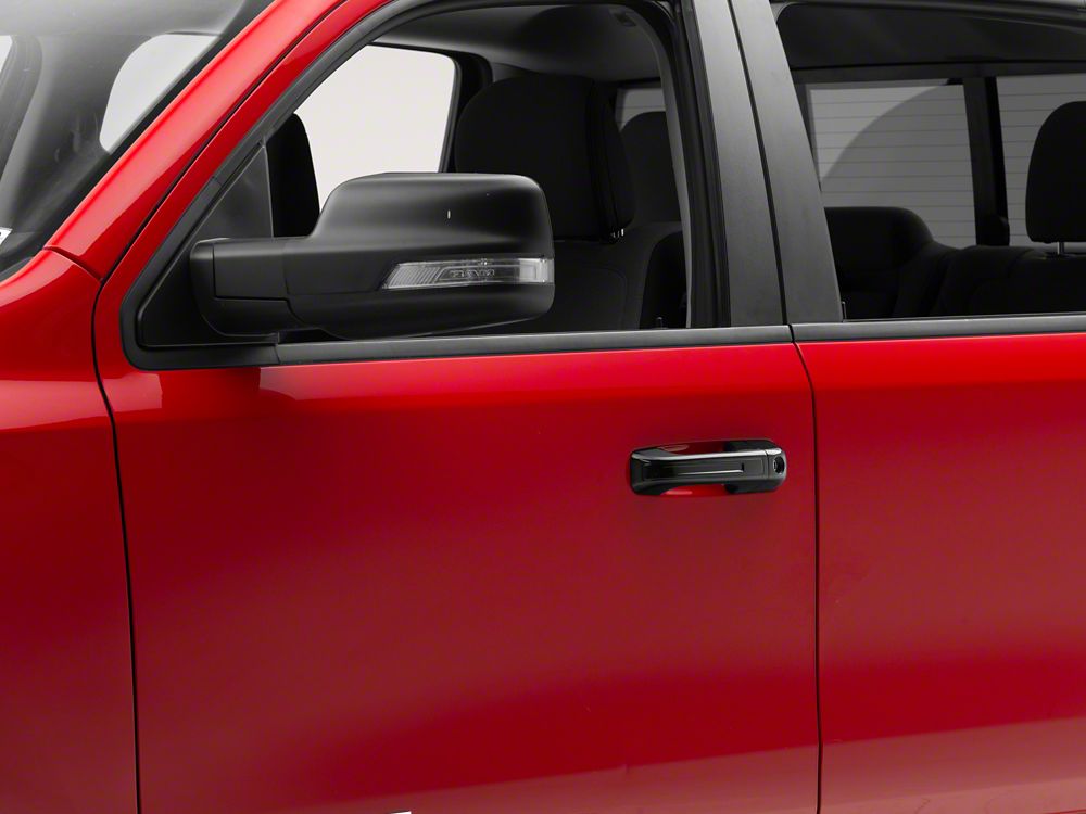 RedRock Door Handle Covers; Black (19-25 RAM 1500 w/ Passive Entry)