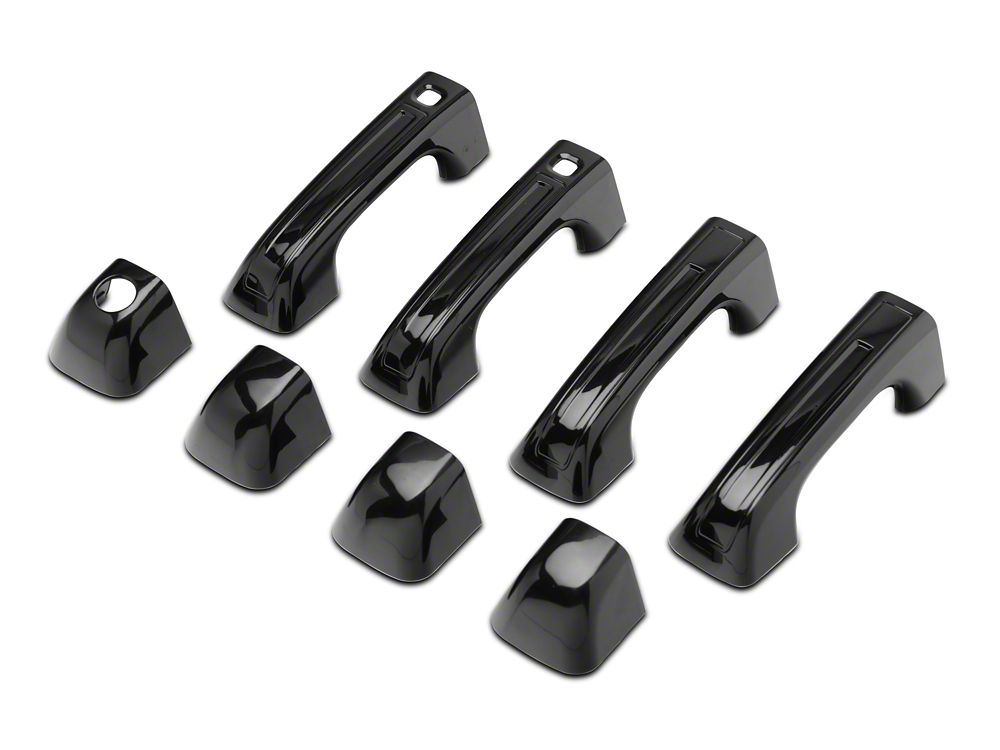 RedRock Door Handle Covers; Black (19-25 RAM 1500 w/ Passive Entry)