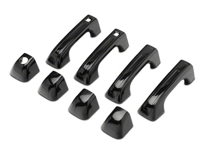 RedRock Door Handle Covers; Black (19-25 RAM 1500 w/ Passive Entry)