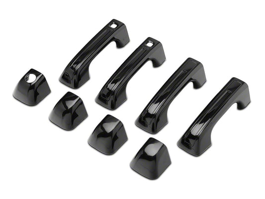 RedRock Door Handle Covers; Black (19-25 RAM 1500 w/ Passive Entry)