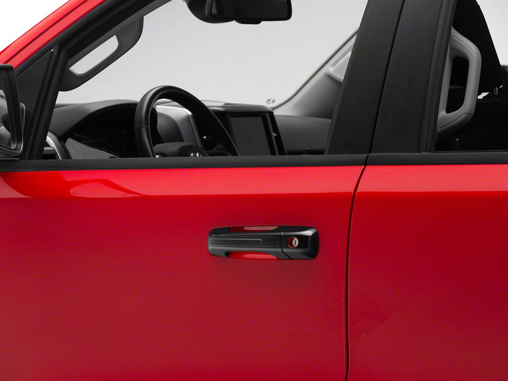 RedRock Door Handle Covers; Black (19-25 RAM 1500 w/ Passive Entry)