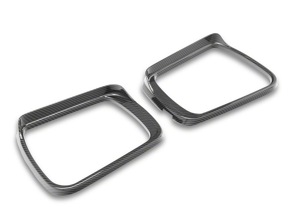 RedRock Side View Mirror Trim; Carbon Fiber (19-25 RAM 1500)