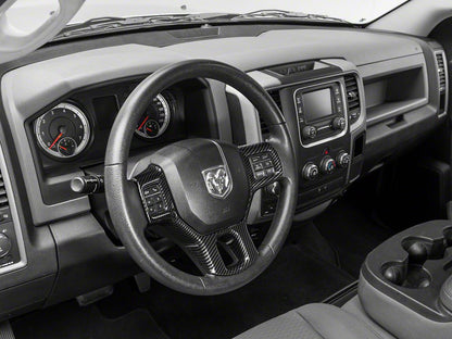 RedRock Steering Wheel Trim; Carbon Fiber (09-18 RAM 1500)