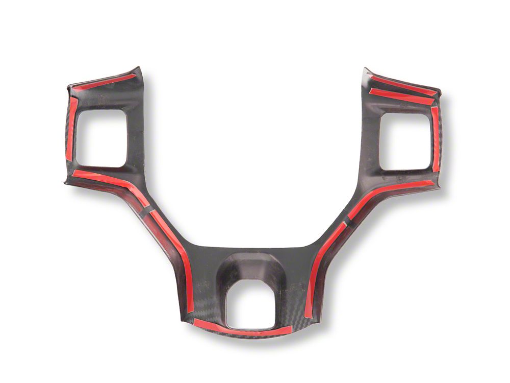 RedRock Steering Wheel Trim; Carbon Fiber (09-18 RAM 1500)