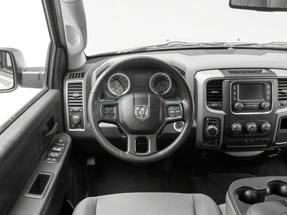 RedRock Steering Wheel Trim; Carbon Fiber (09-18 RAM 1500)