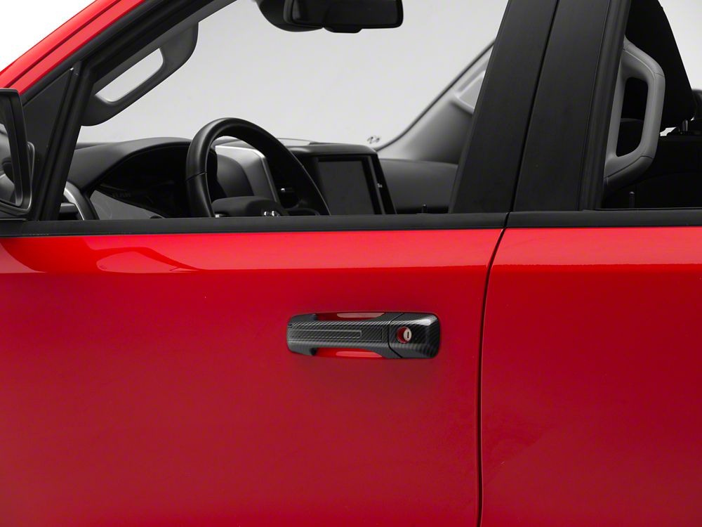 RedRock Door Handle Covers; Carbon Fiber (19-25 RAM 1500)