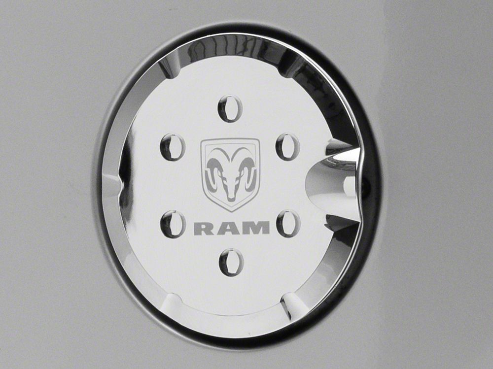 RAM Licensed by RedRock Fuel Tank Door Cover; Chrome (09-18 RAM 1500)