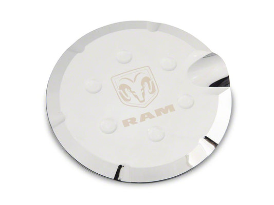 RAM Licensed by RedRock Fuel Tank Door Cover; Chrome (09-18 RAM 1500)