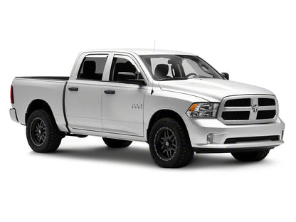 RAM Licensed by RedRock Element Chrome Window Visors; Channel Mount; Front and Rear (09-18 RAM 1500 Crew Cab)