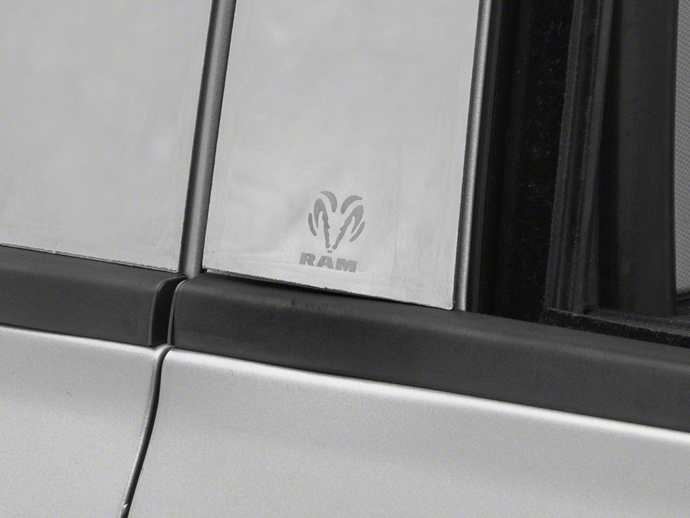 RAM Licensed by RedRock Stainless Steel Pillar Posts (09-18 RAM 1500 Quad Cab, Crew Cab)