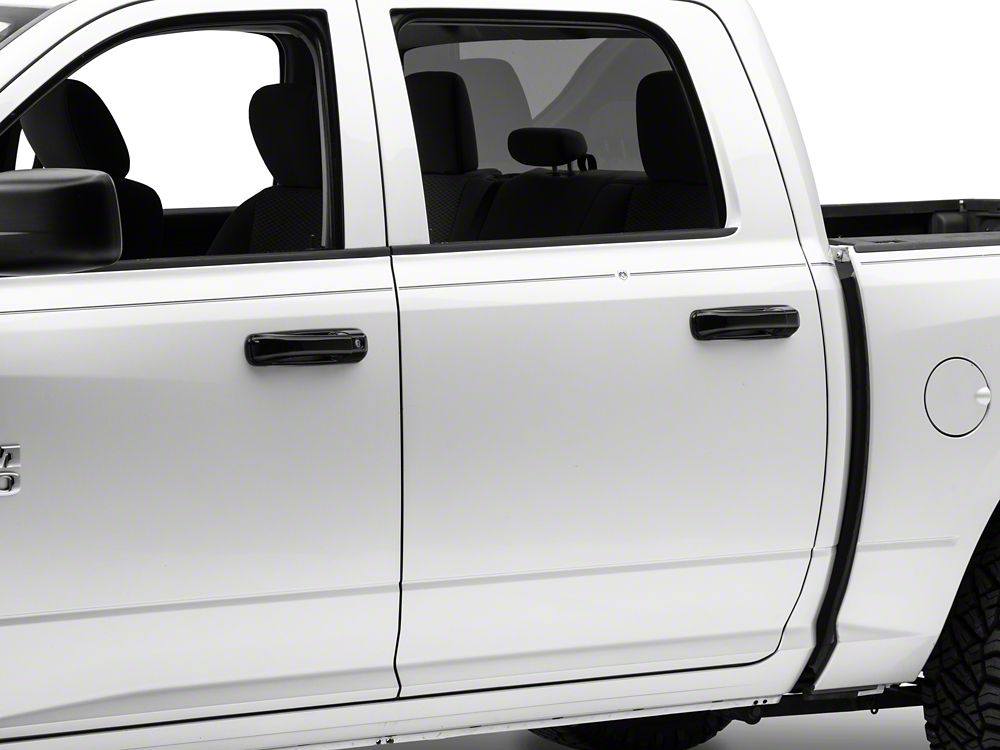RedRock Door Handle Covers; Gloss Black (09-18 RAM 1500)